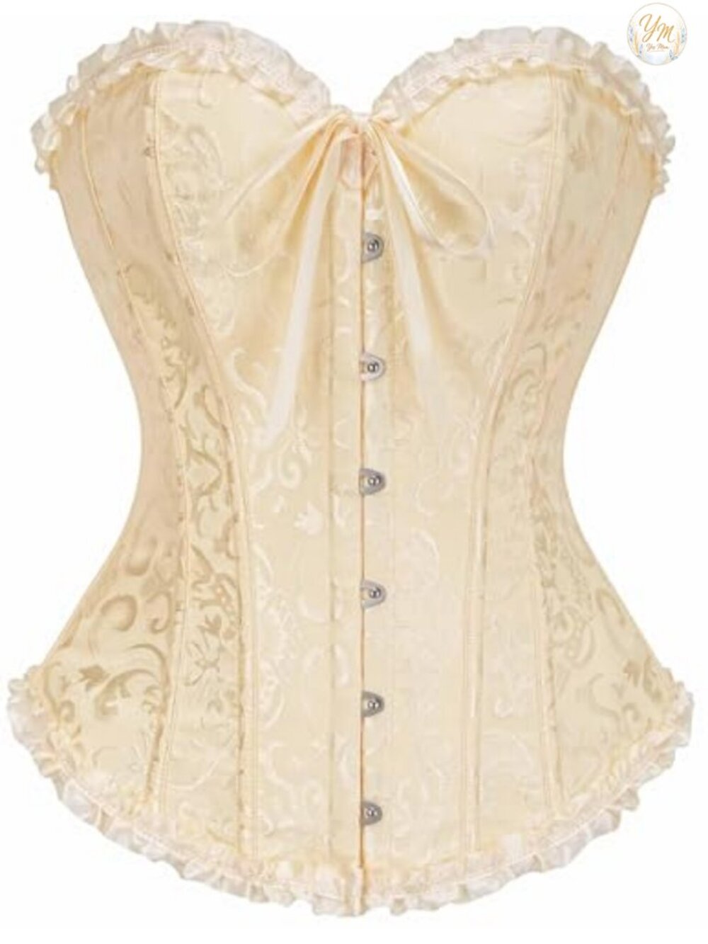 14-Bone Overbust Corset Top Sweetheart Neck Lace-Up Bustier
